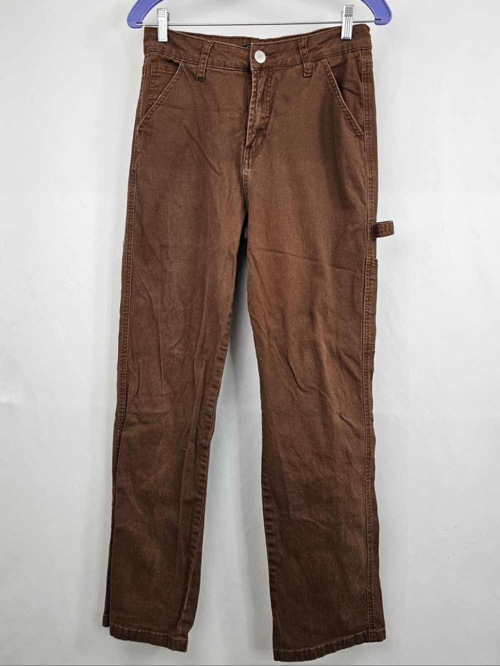 Hot Kiss Highest Rise Relaxed Fit Carpenter Pants, Brown, Sz 11